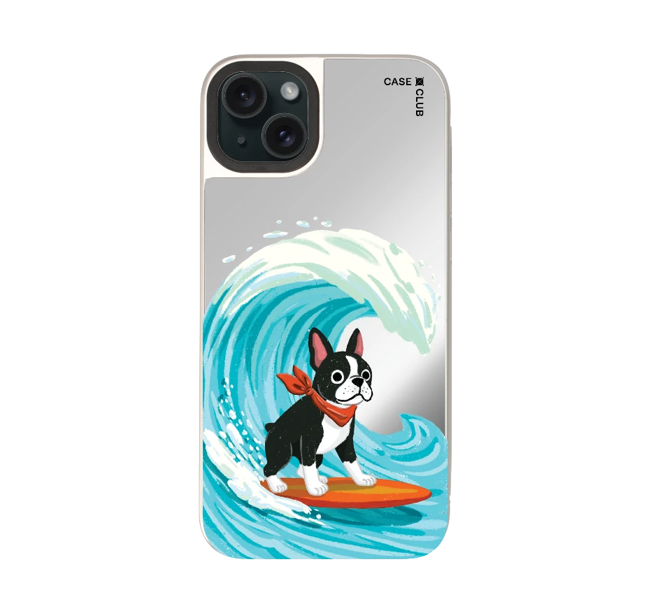 boston terrier surf