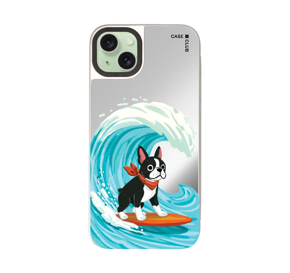 boston terrier surf