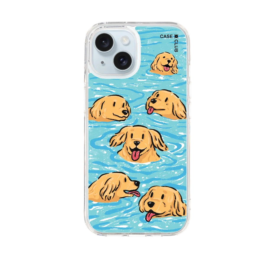 swimming golden retriever