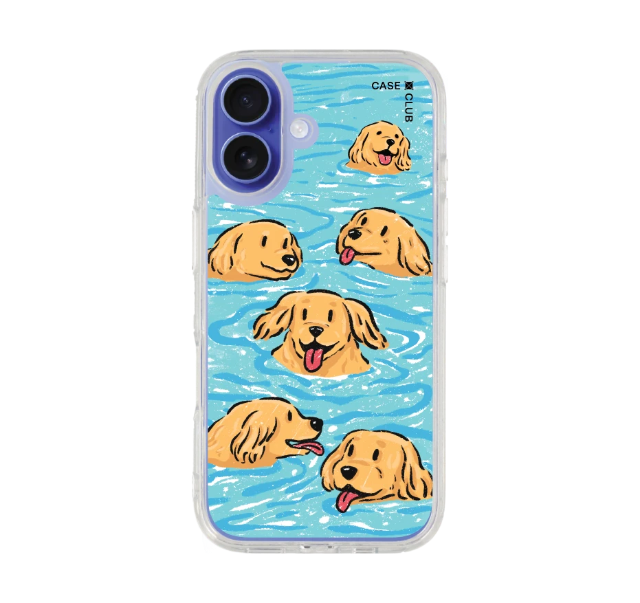 swimming golden retriever