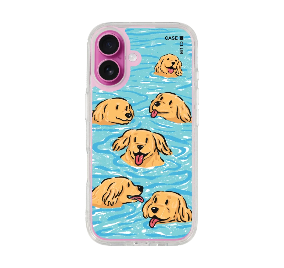 swimming golden retriever