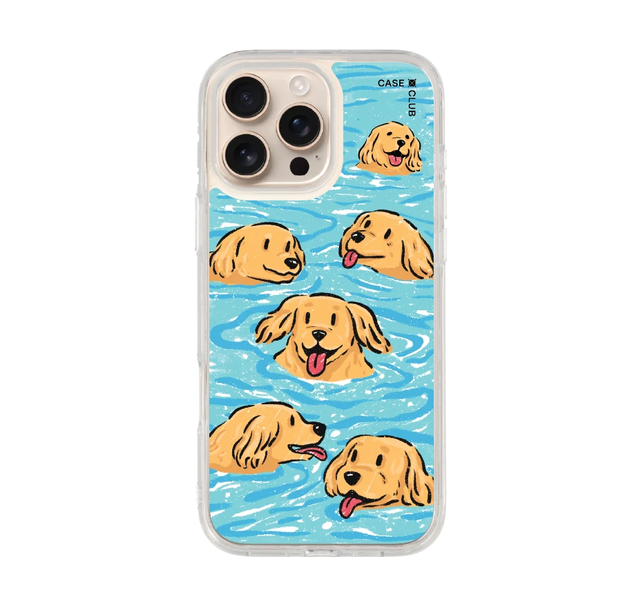 swimming golden retriever