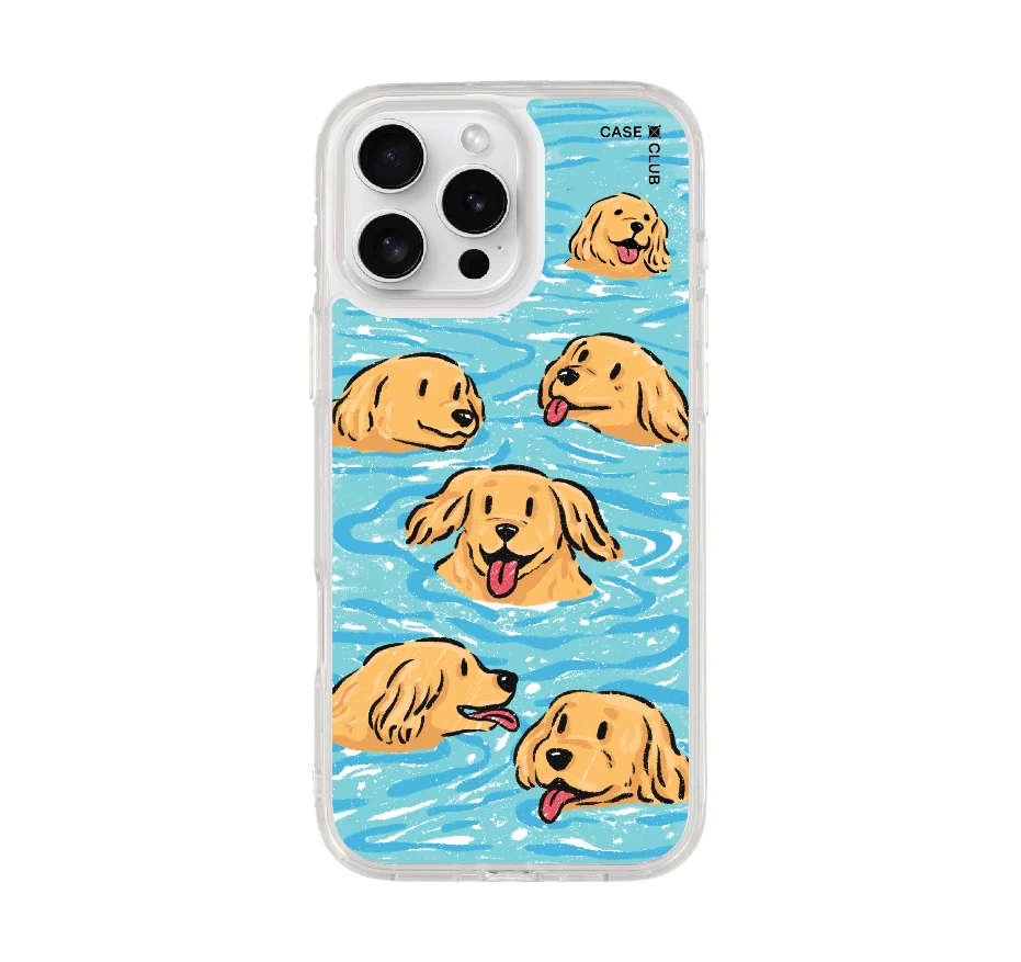 swimming golden retriever