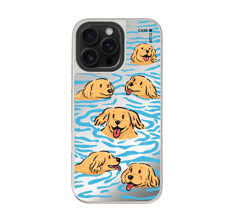 swimming golden retriever