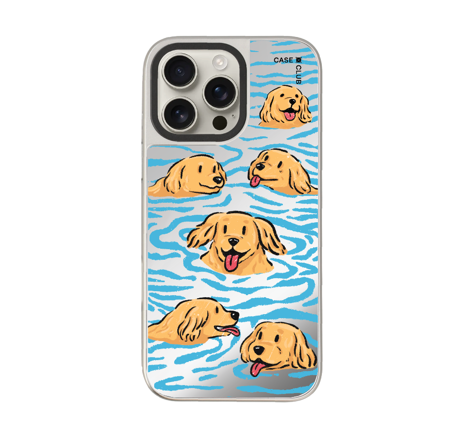 swimming golden retriever