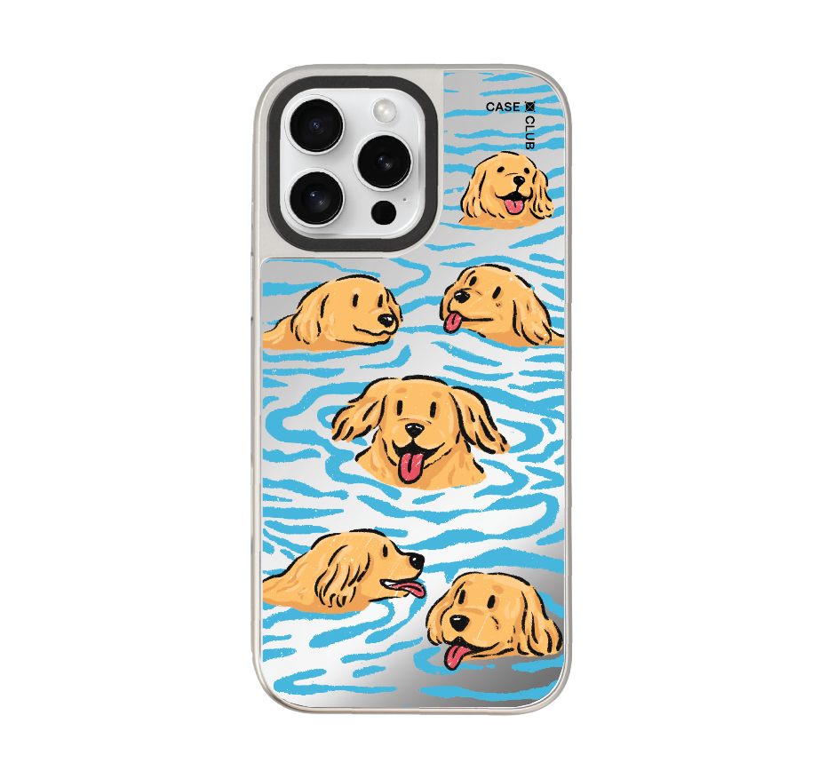 swimming golden retriever