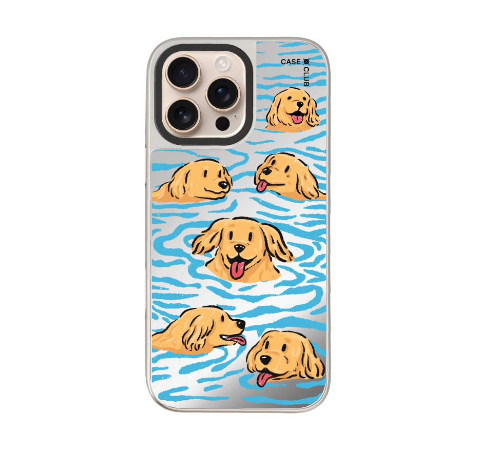 swimming golden retriever