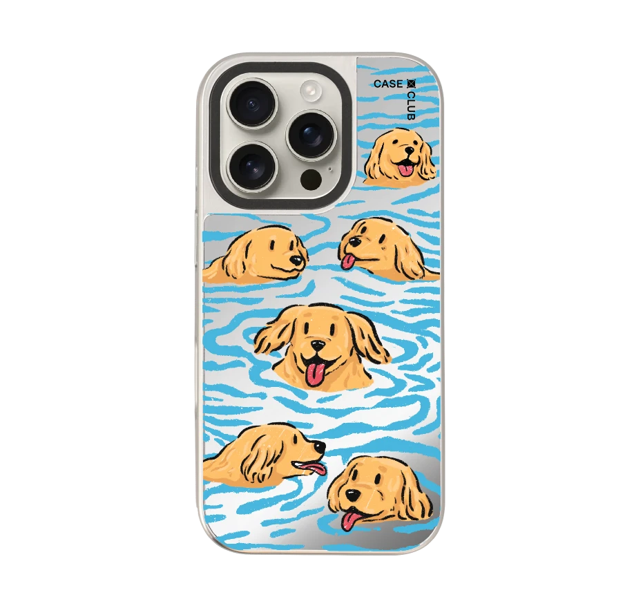 swimming golden retriever