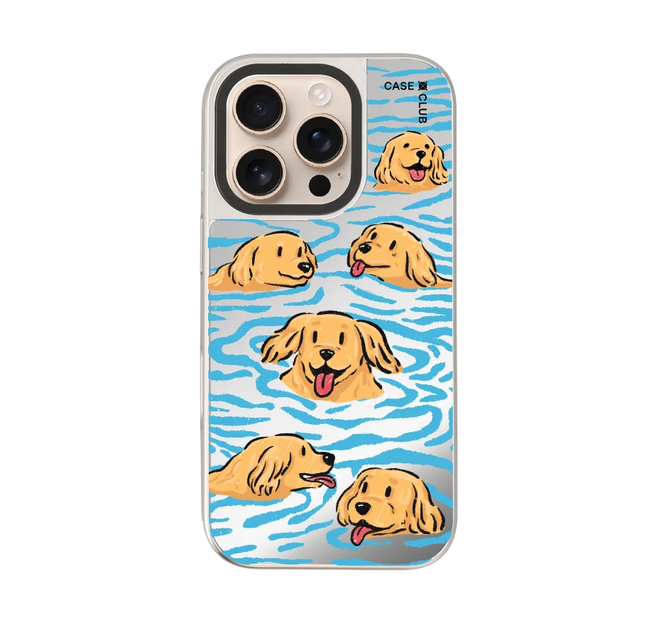 swimming golden retriever