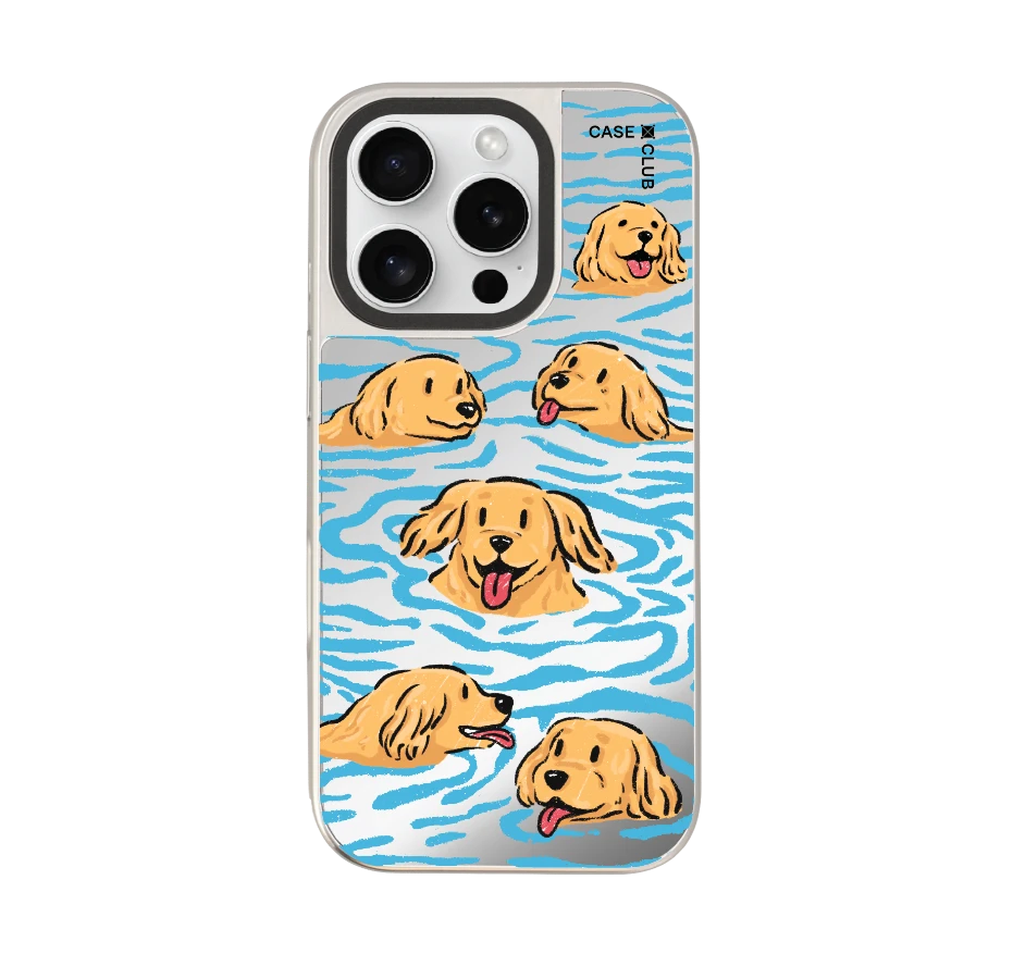 swimming golden retriever