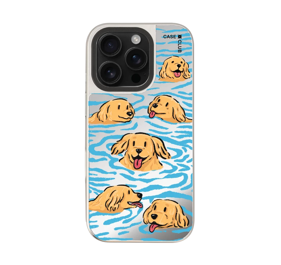swimming golden retriever