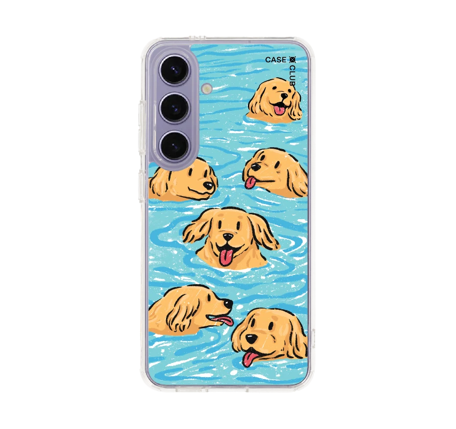 swimming golden retriever