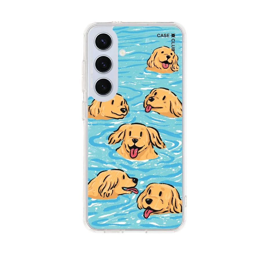 swimming golden retriever