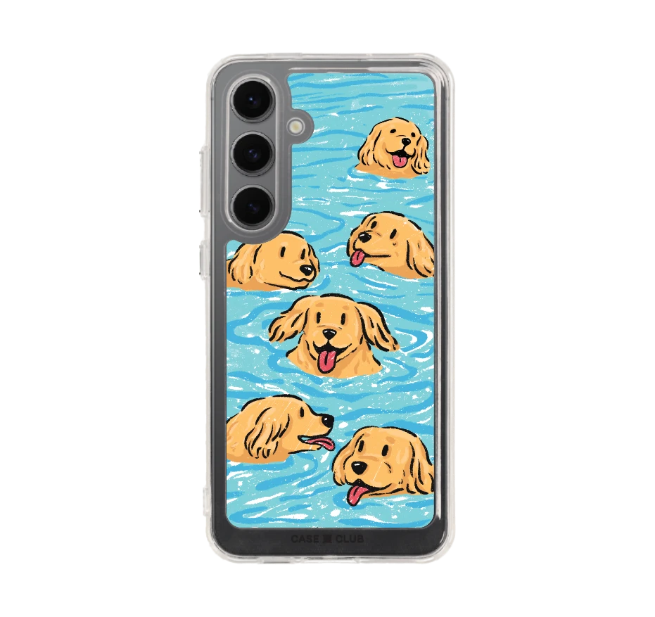 swimming golden retriever