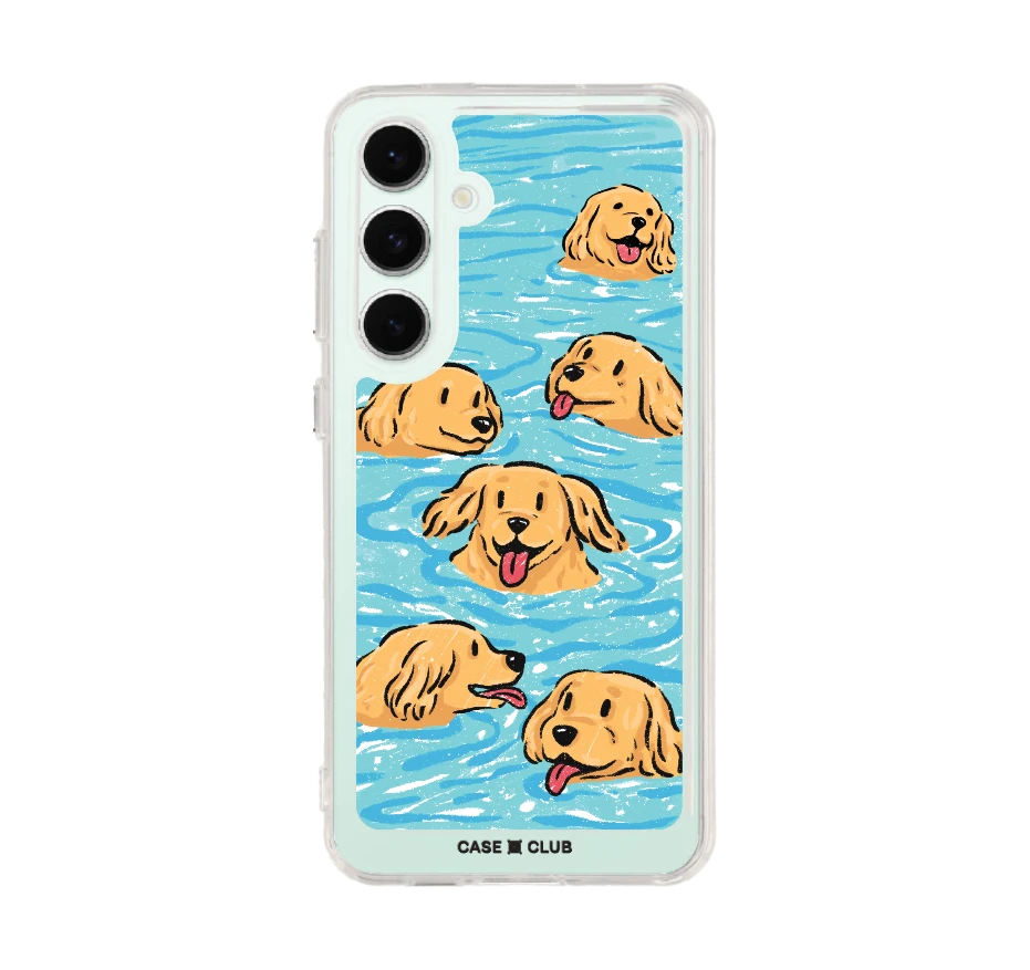 swimming golden retriever