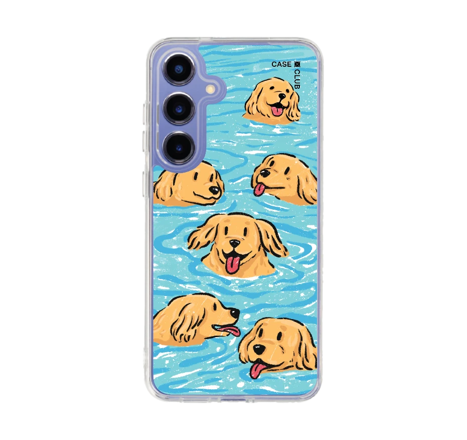 swimming golden retriever