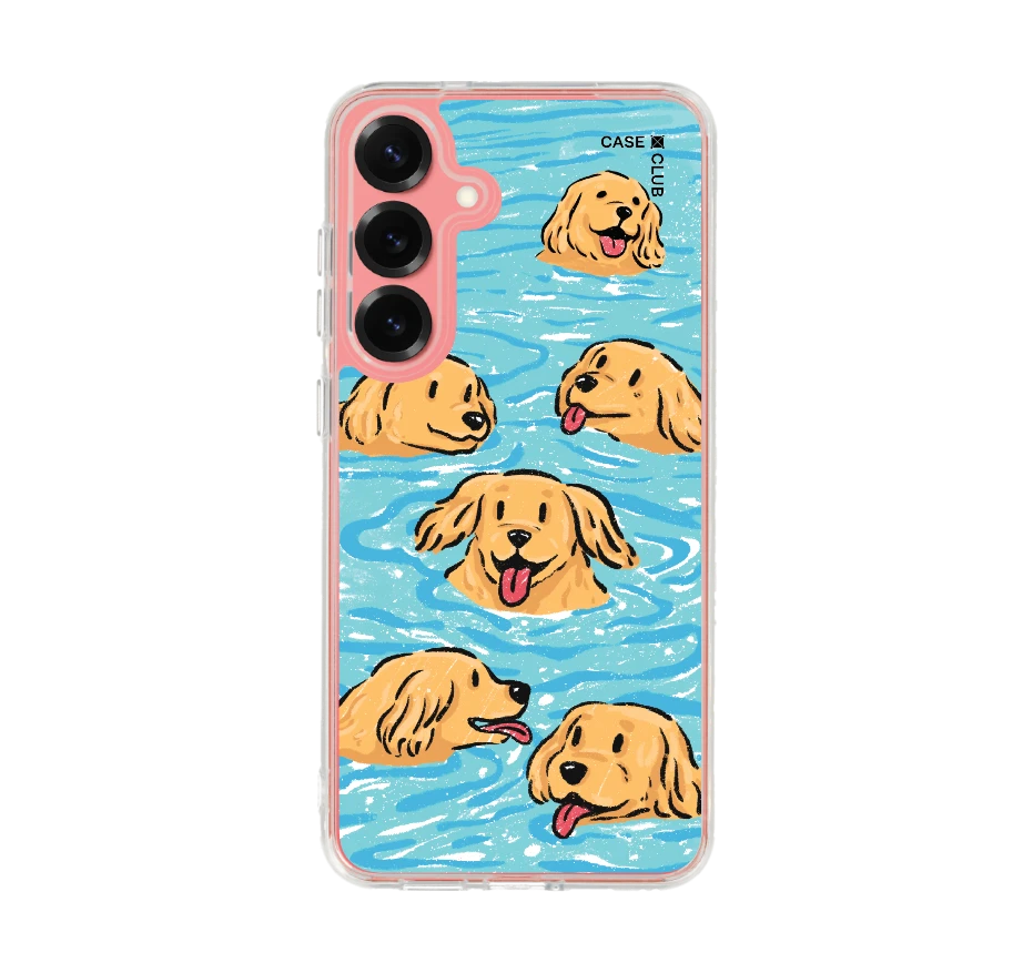 swimming golden retriever