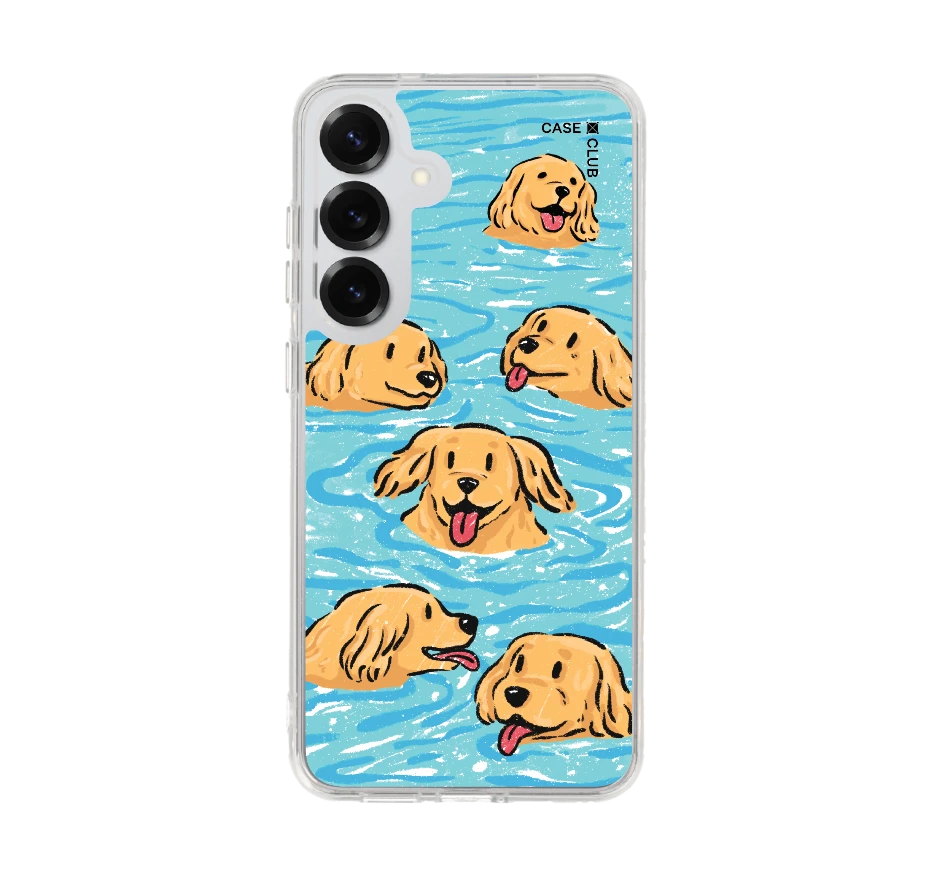 swimming golden retriever