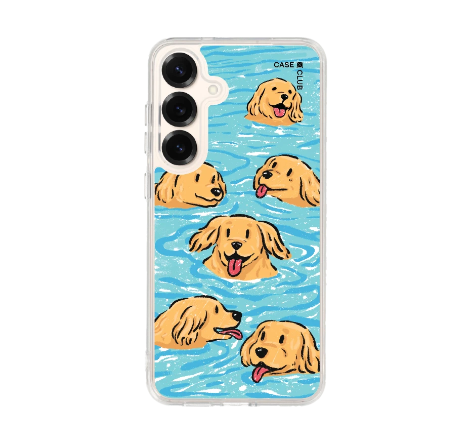 swimming golden retriever