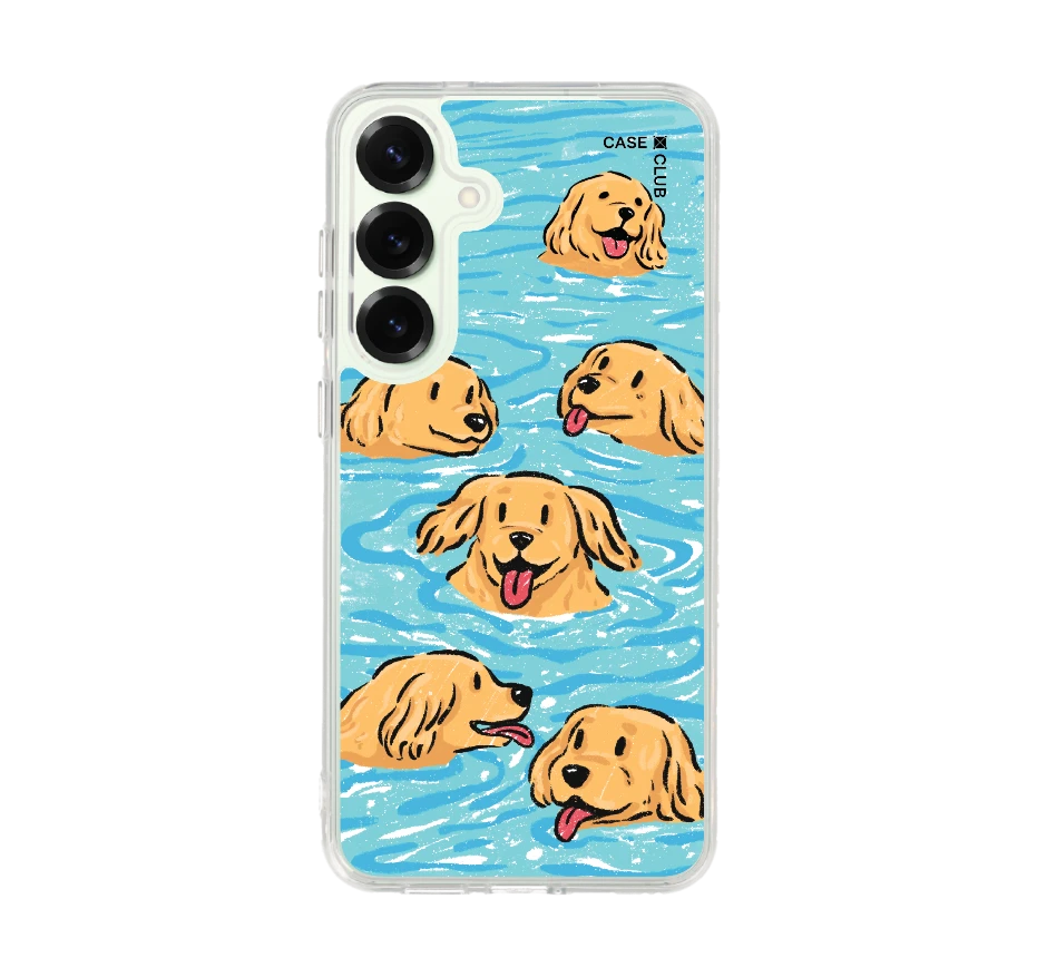 swimming golden retriever