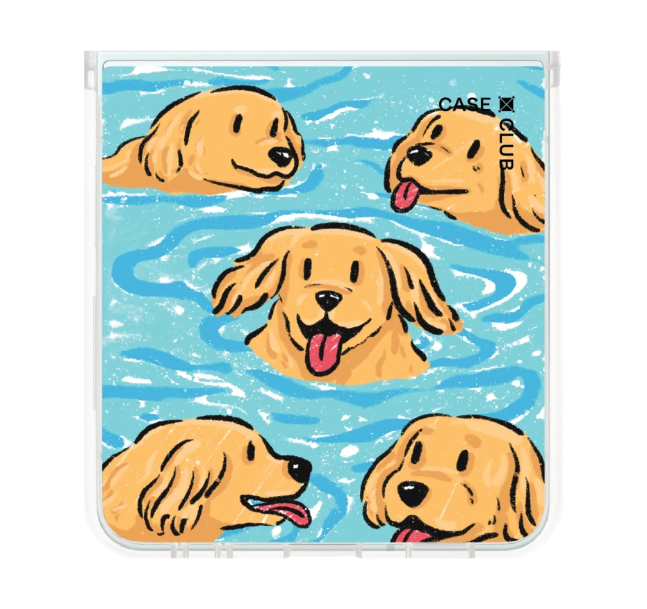 swimming golden retriever