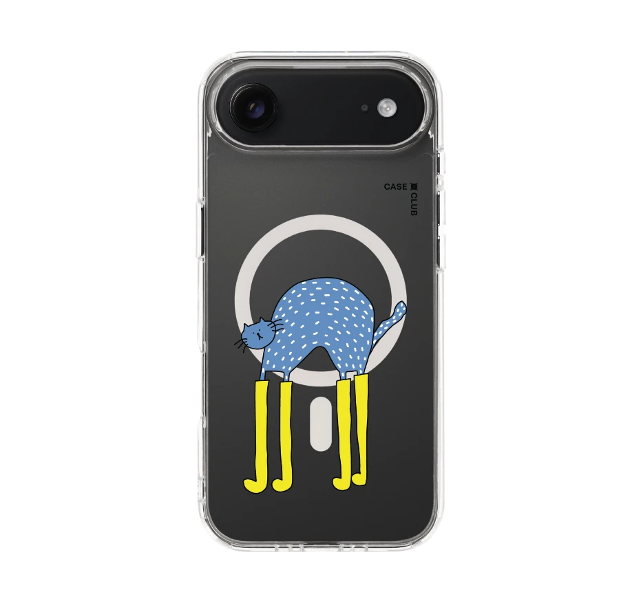 blue cat with yellow boots