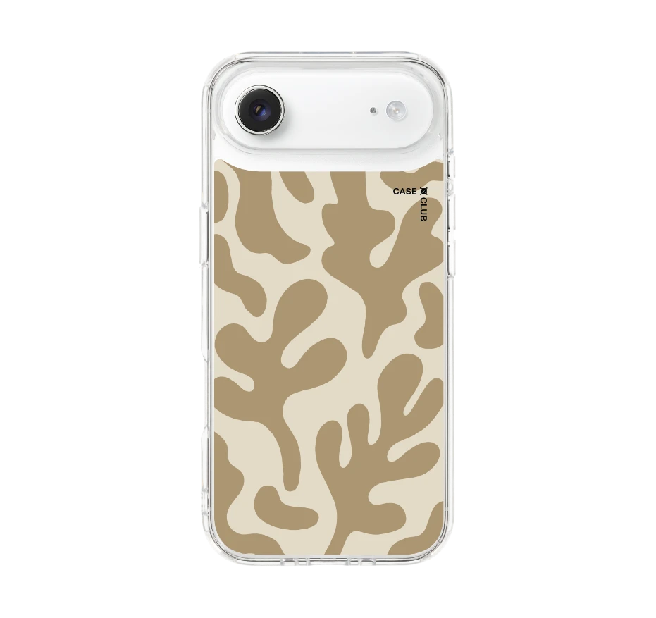 brown & white abstract freeform pattern