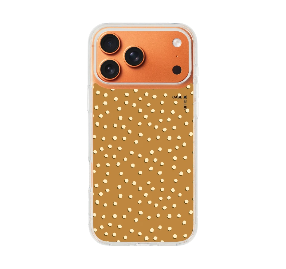 ลาย dot จุดสีขาวน้ำตาล