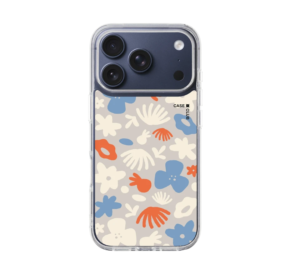 dark blue flower pattern