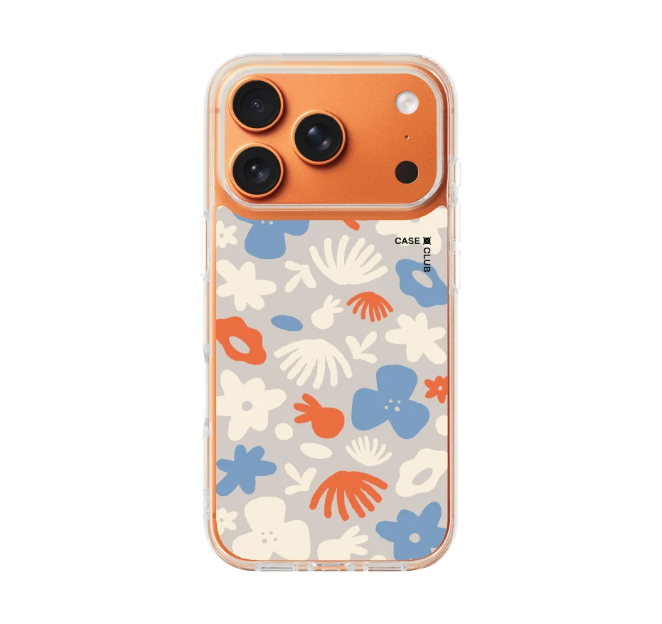 dark blue flower pattern