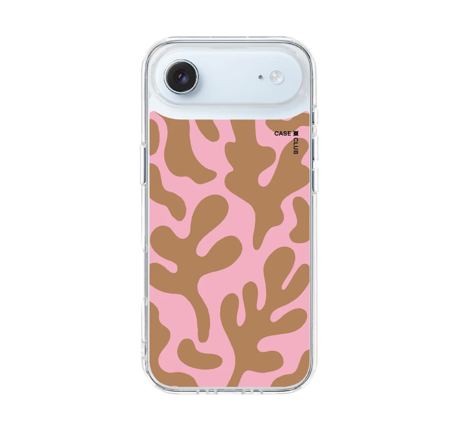 pink & brown abstract freeform pattern