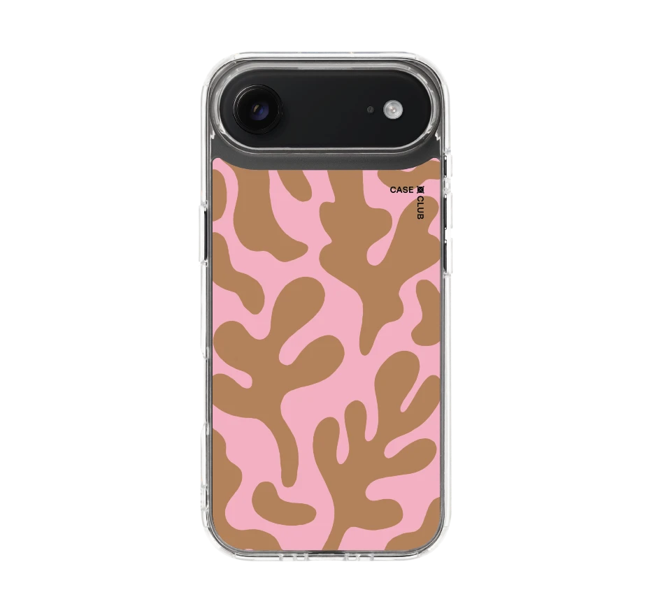 pink & brown abstract freeform pattern