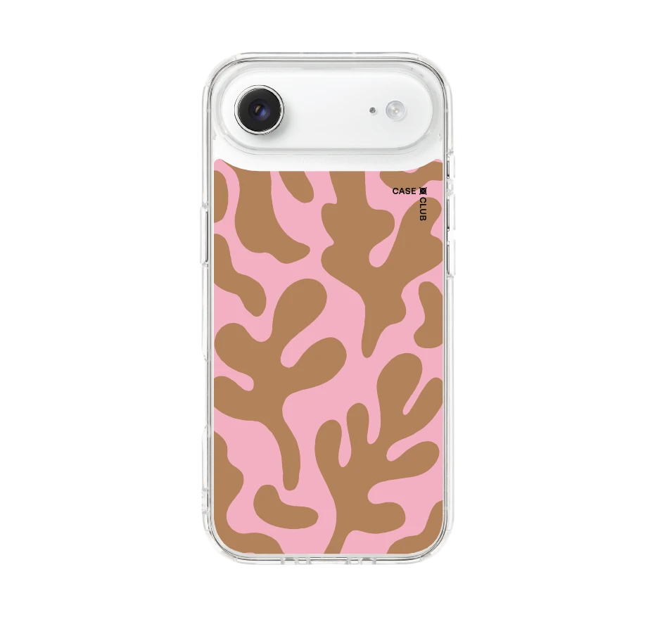 pink & brown abstract freeform pattern