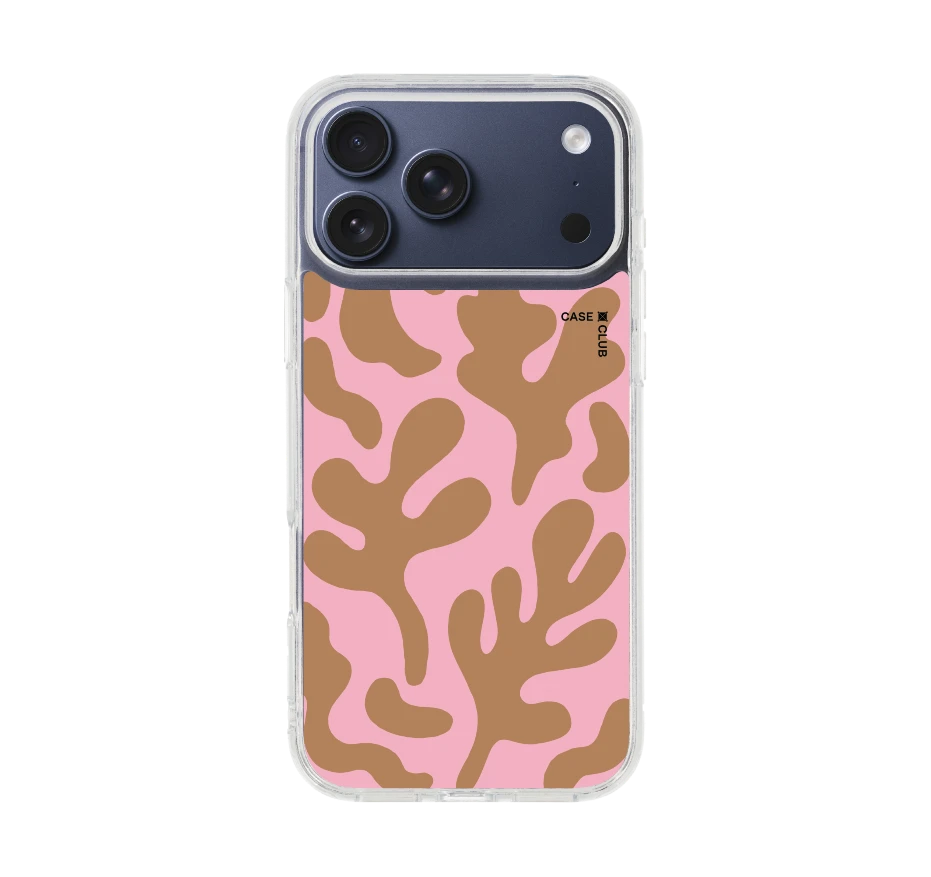 pink & brown abstract freeform pattern