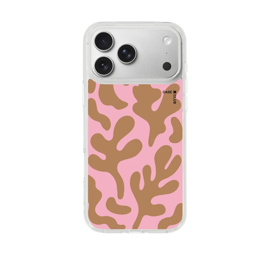 pink & brown abstract freeform pattern