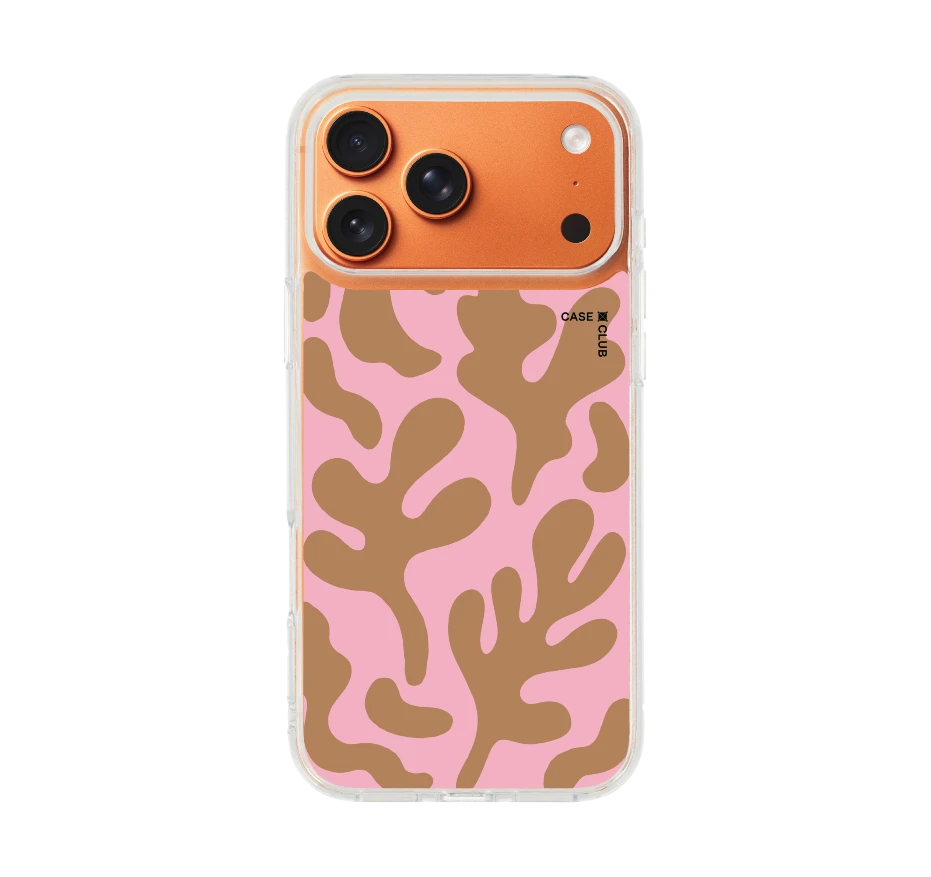 pink & brown abstract freeform pattern