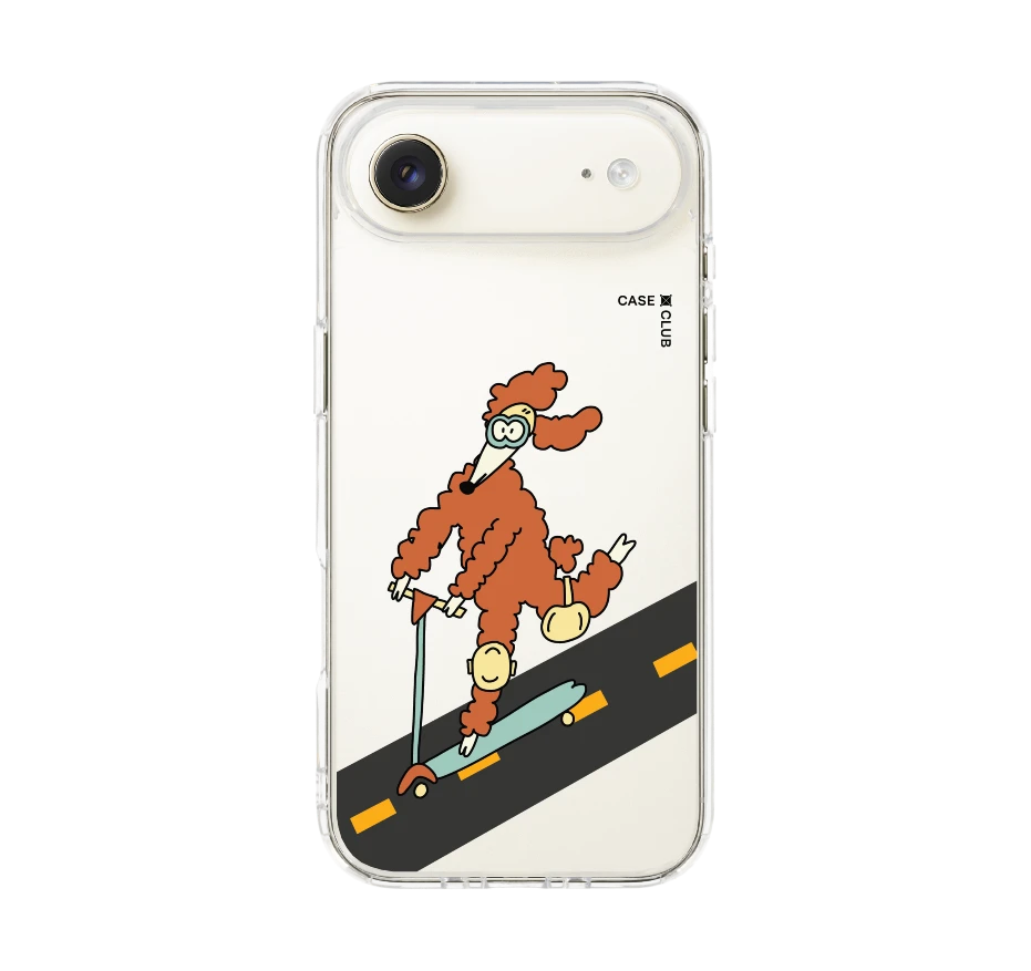 poodle on scooter