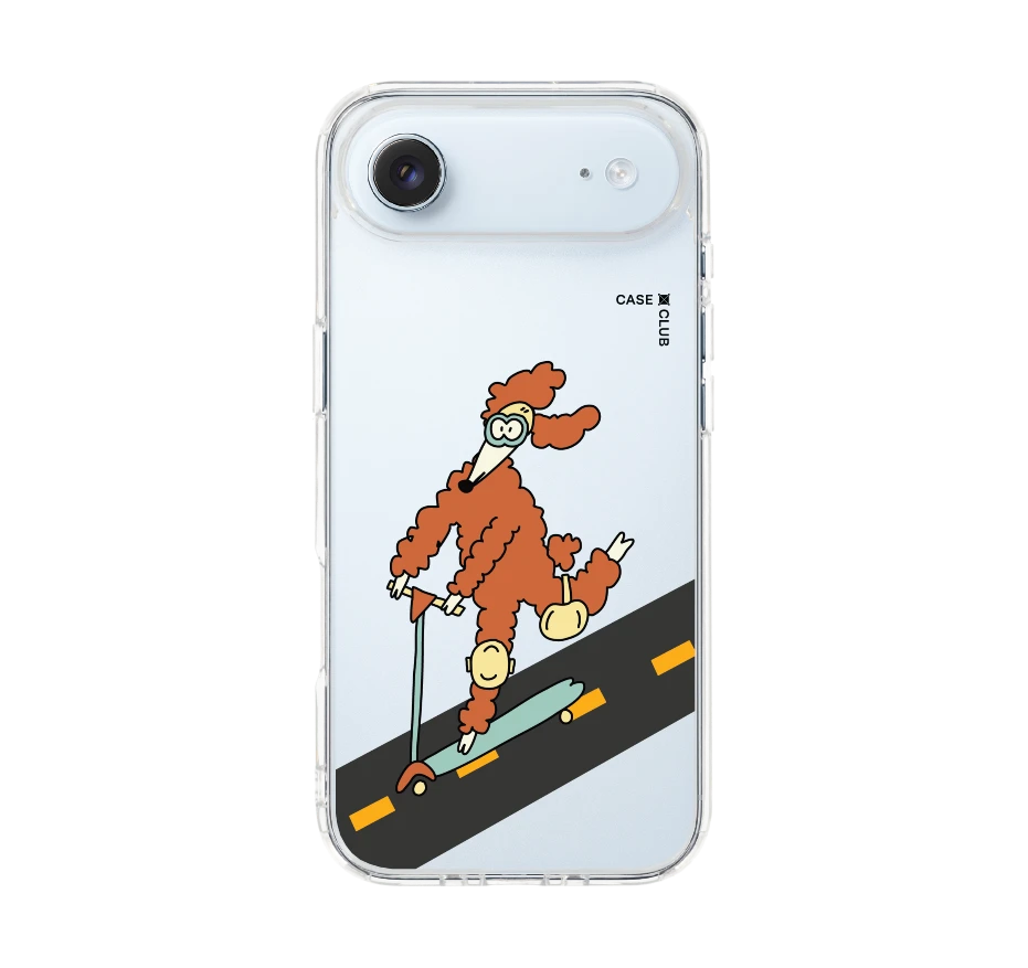 poodle on scooter