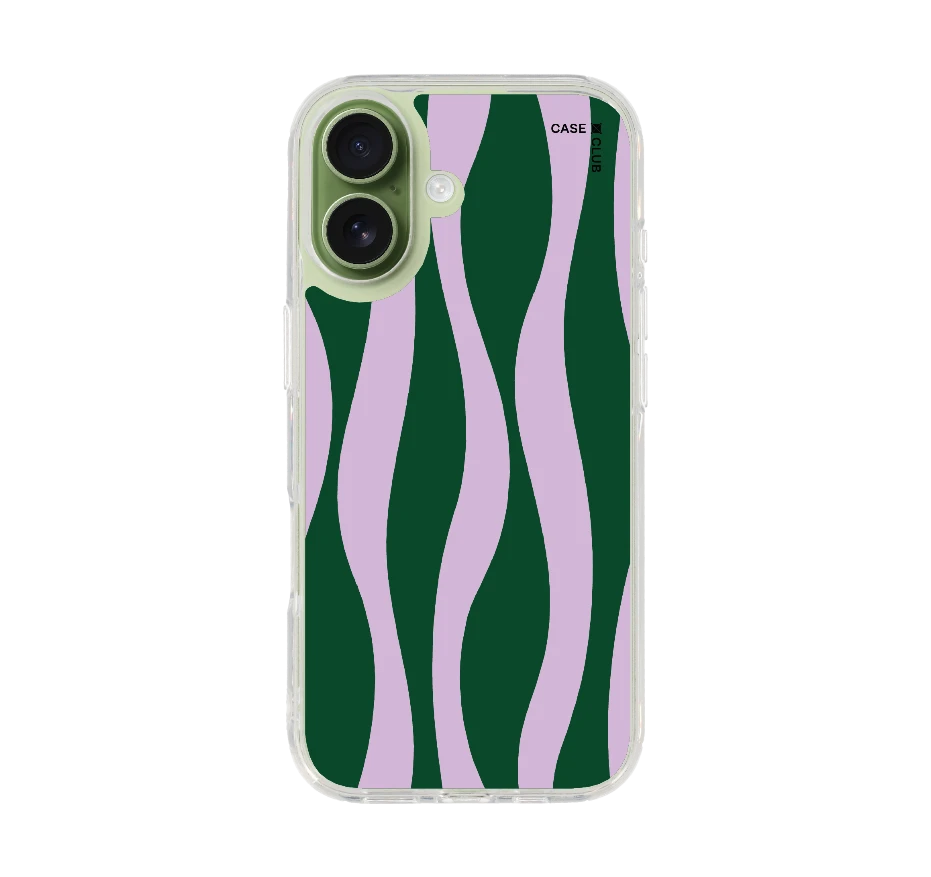 ลายคลื่นสีม่วงและเขียว