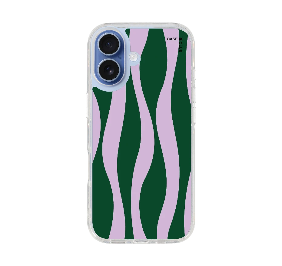 ลายคลื่นสีม่วงและเขียว