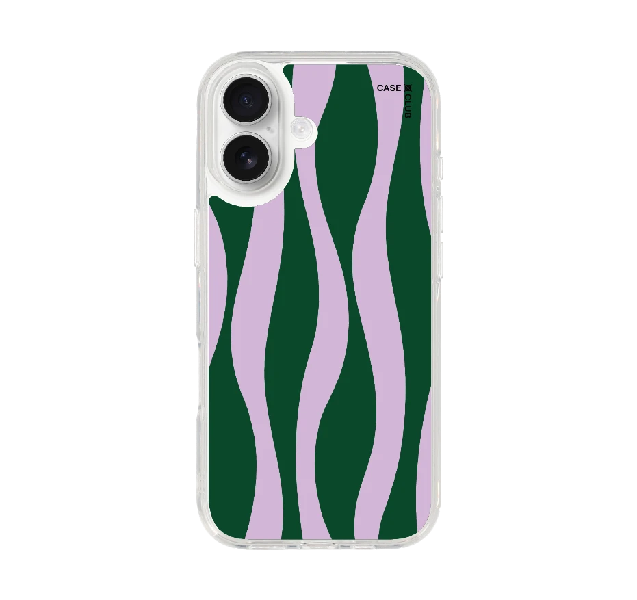 ลายคลื่นสีม่วงและเขียว