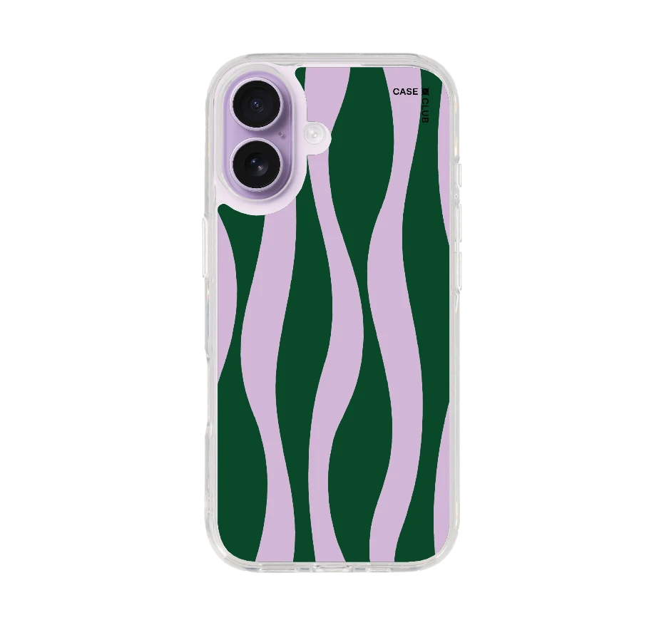 ลายคลื่นสีม่วงและเขียว