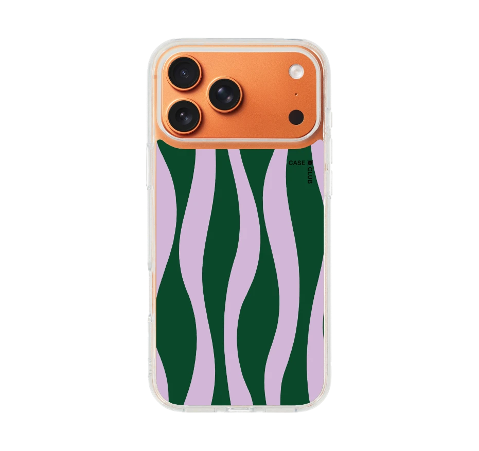 ลายคลื่นสีม่วงและเขียว