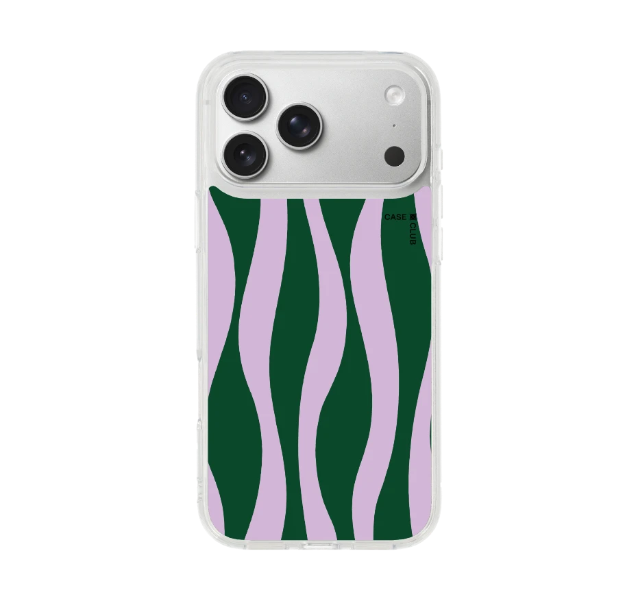 ลายคลื่นสีม่วงและเขียว