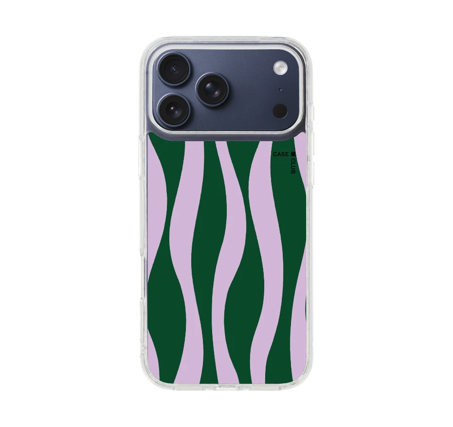 ลายคลื่นสีม่วงและเขียว