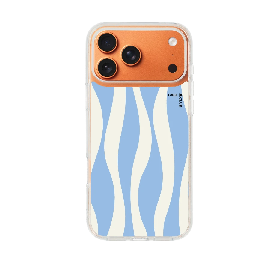 white & blue wavy pattern