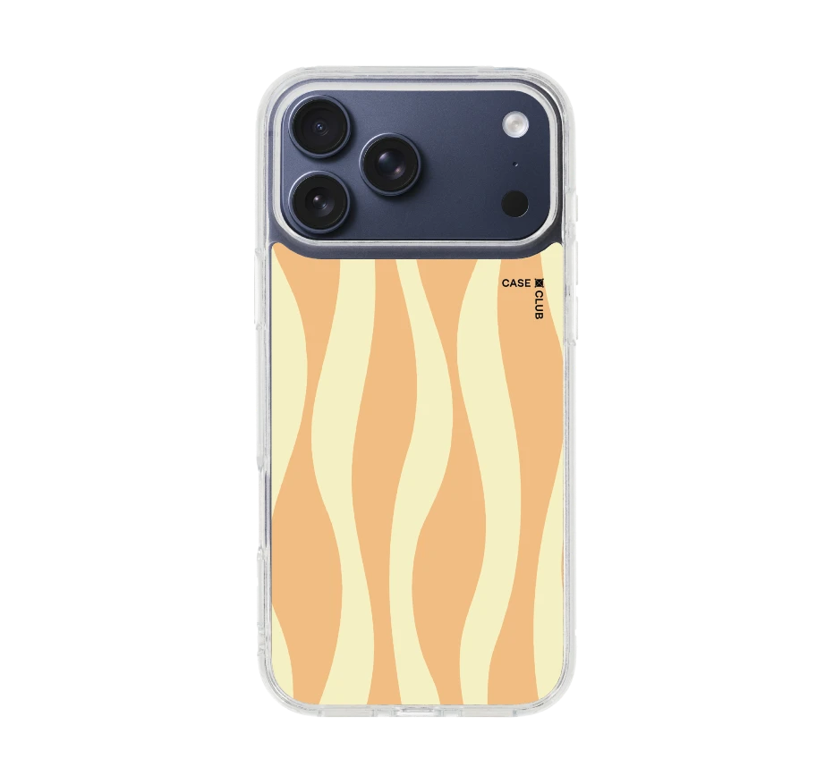 ลายคลื่นน้ำสีเหลืองส้ม