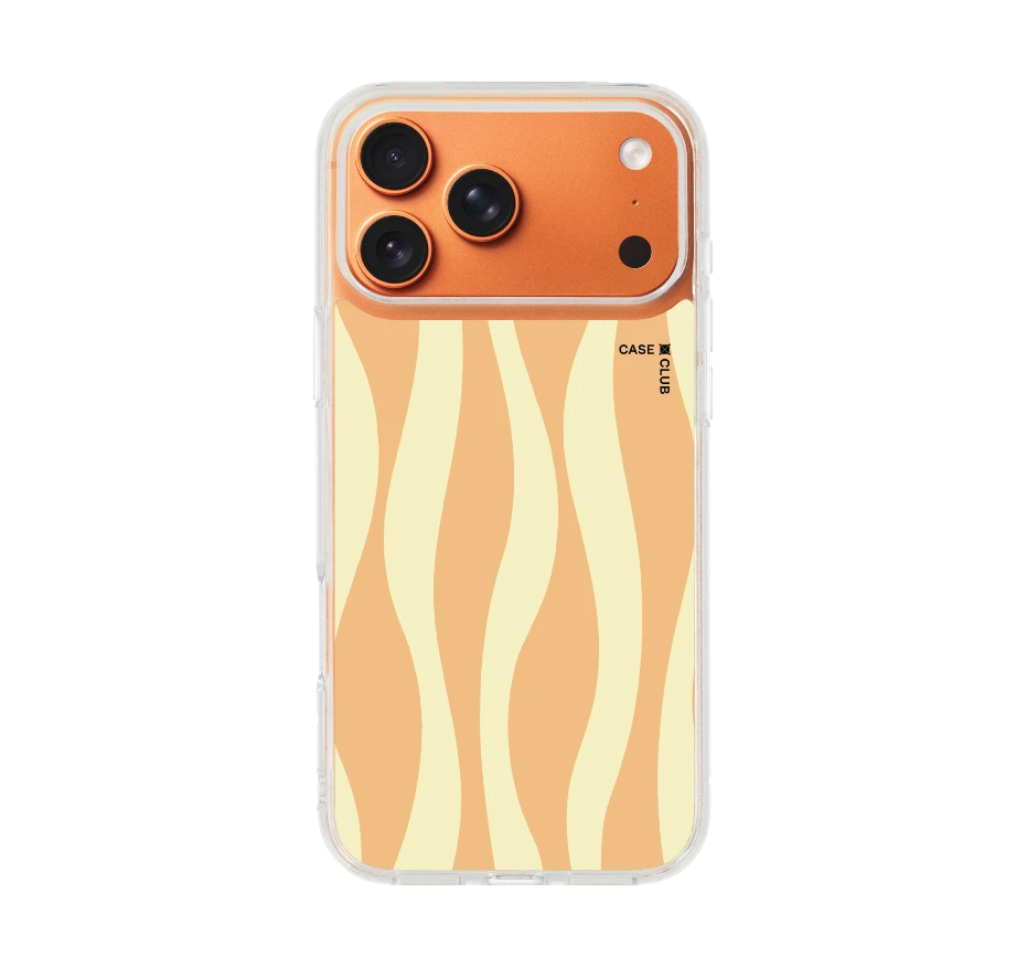 ลายคลื่นน้ำสีเหลืองส้ม