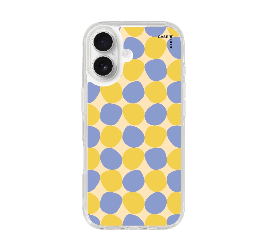 yellow stack polka dots