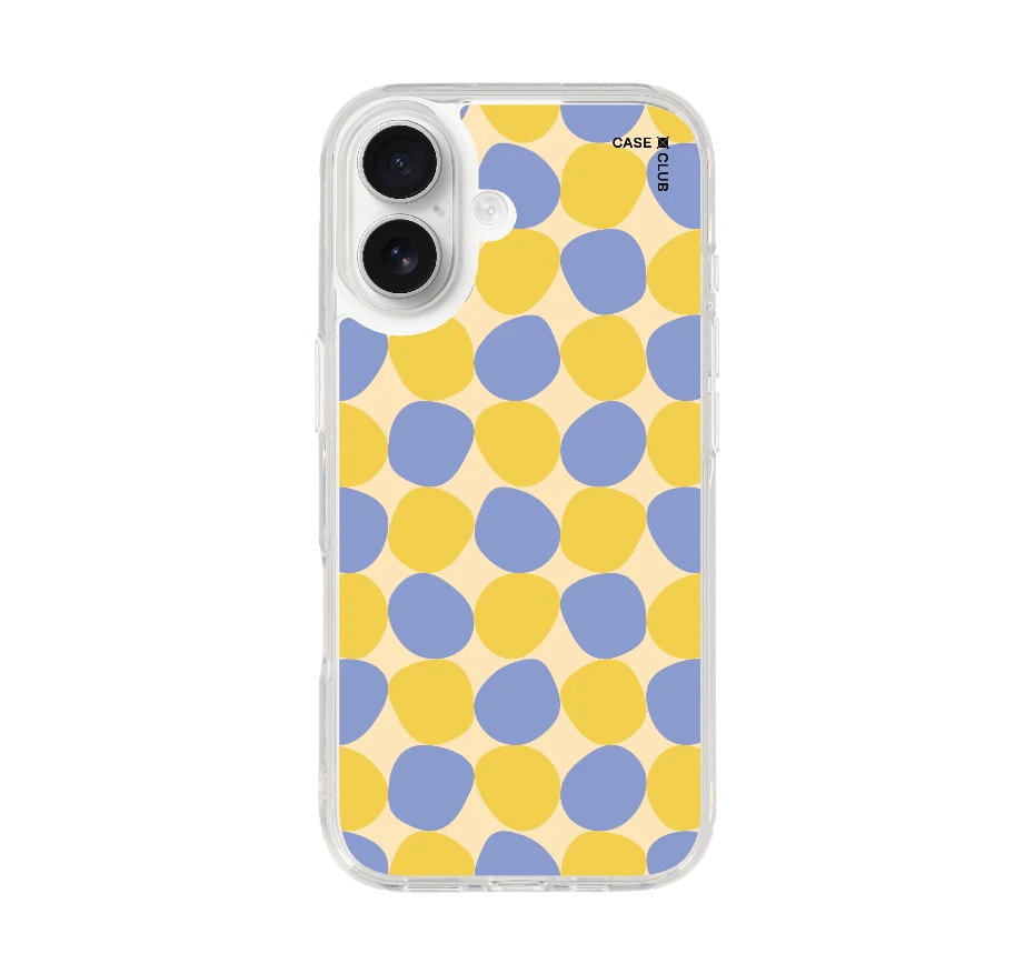 yellow stack polka dots